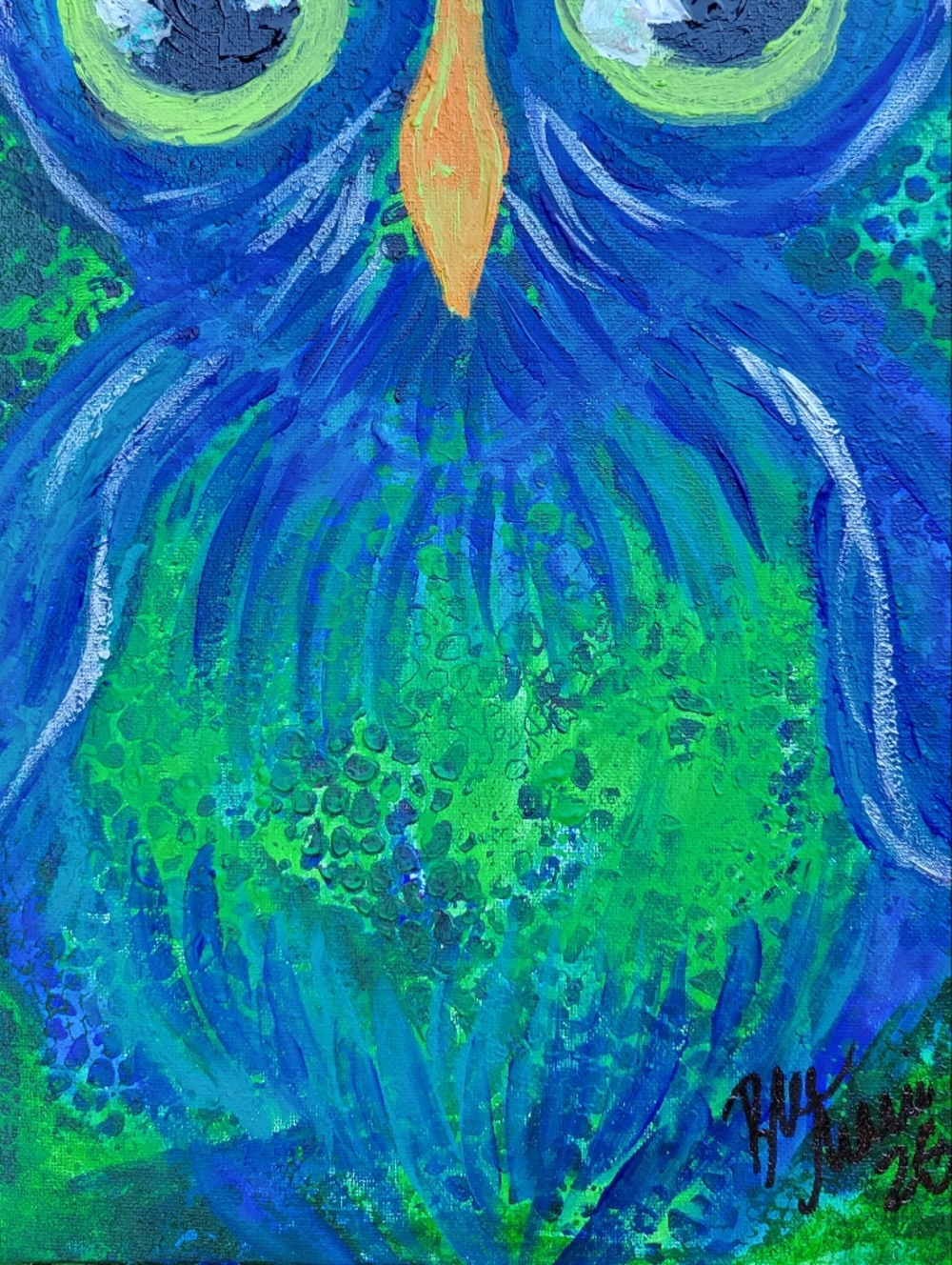 "Give A Hoot, Harold" Original Artwork Created By Brea Marie 12in X 16in - Picture 6 of 8